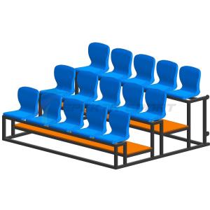 Купить Трибуна мобильная 3 ряда сиденья пластиковые на 15 мест в Губахе 